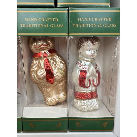 Vintage 1990’s Set of 7 Glass Kurt Adler Traditional Glass Christmas Ornaments - Picture 10 of 16